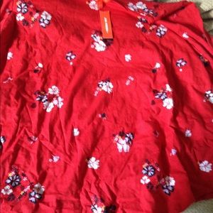 Red floral top